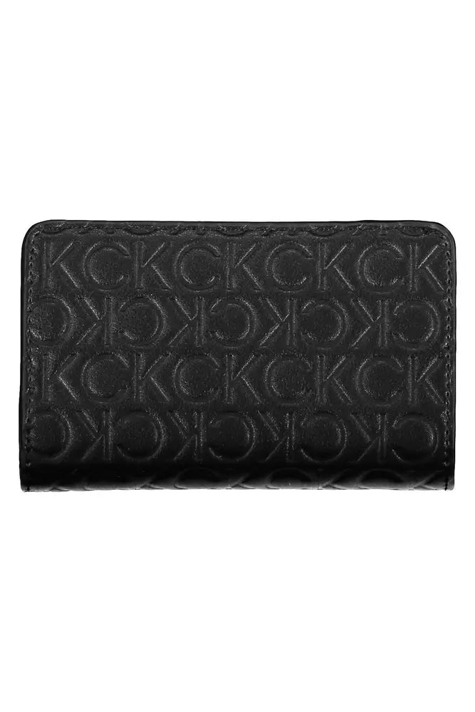 Black Polyester Women Wallet - GLAMHUB BOUTIQUE 