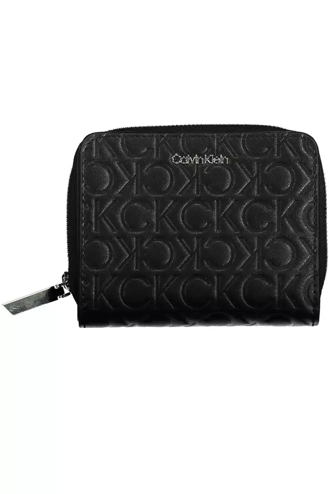 Black Polyester Women Wallet - GLAMHUB BOUTIQUE 