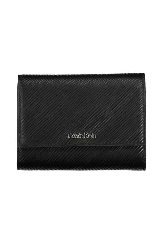 Black Polyethylene Women Wallet - GLAMHUB BOUTIQUE 