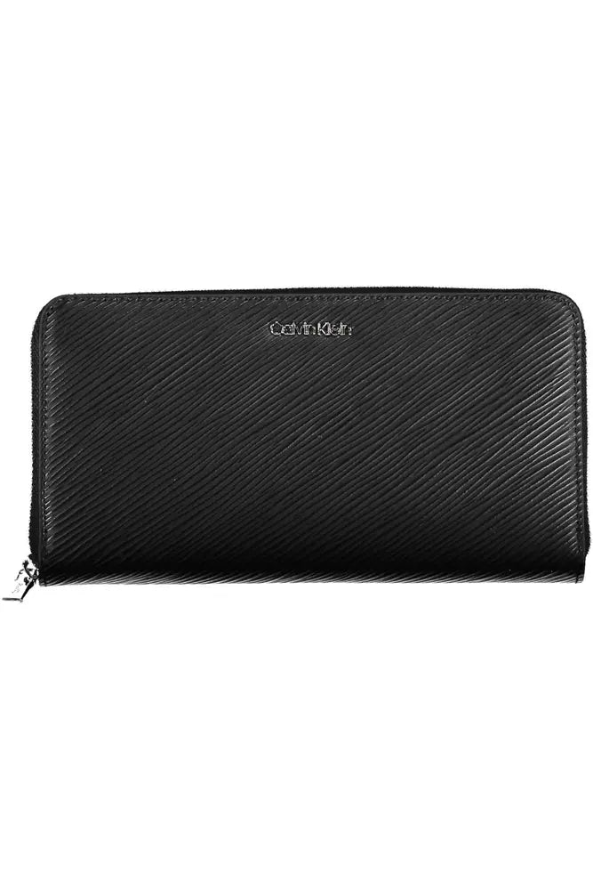 Black Polyethylene Women Wallet - GLAMHUB BOUTIQUE 