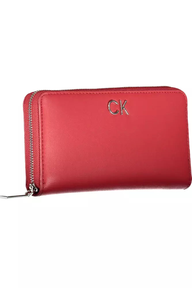 Red Polyethylene Women Wallet - GLAMHUB BOUTIQUE 