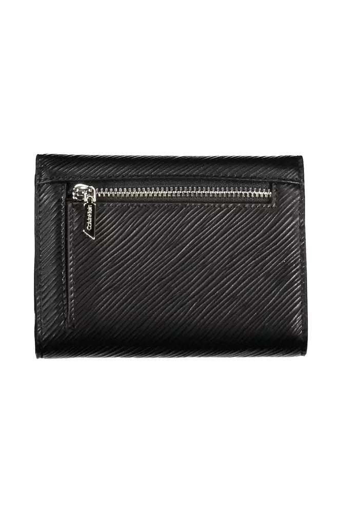 Black Polyethylene Women Wallet - GLAMHUB BOUTIQUE 