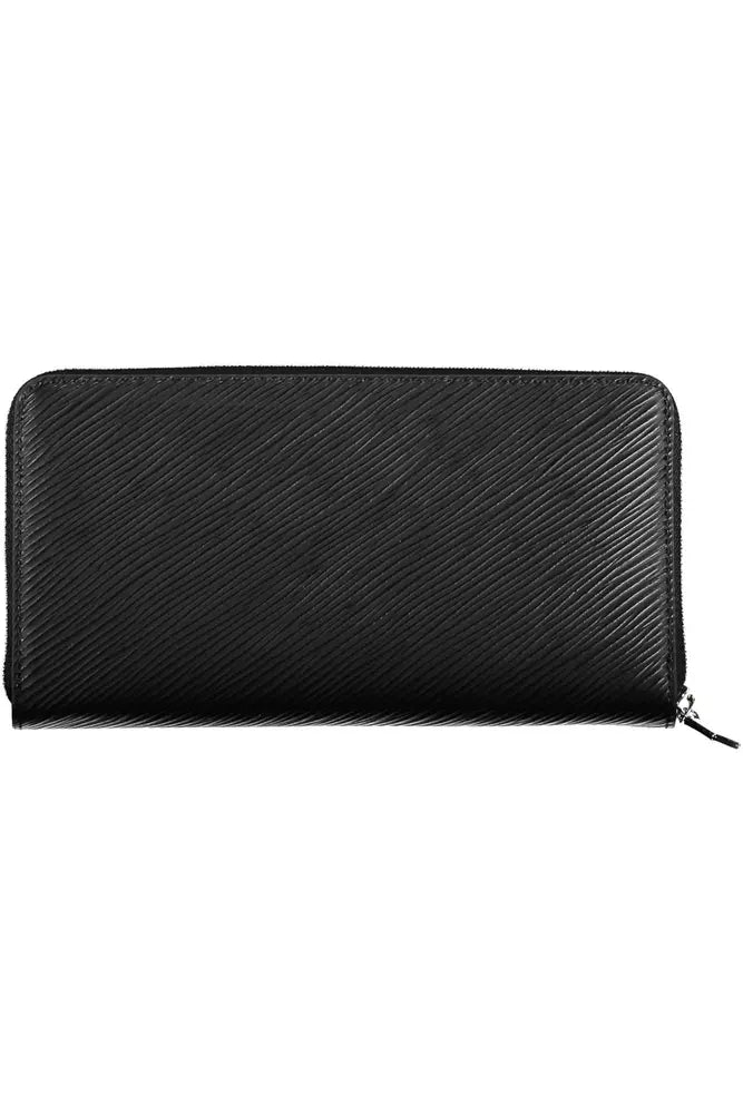 Black Polyethylene Women Wallet - GLAMHUB BOUTIQUE 