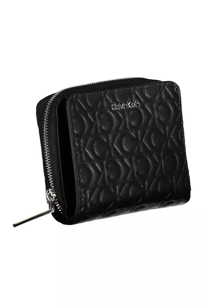 Black Polyester Women Wallet - GLAMHUB BOUTIQUE 