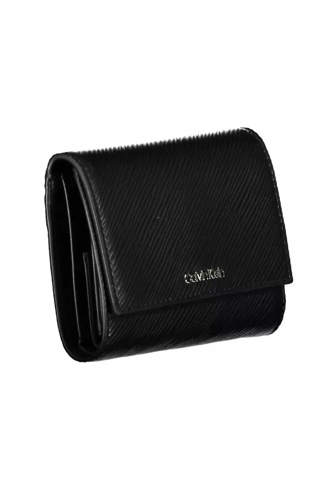 Black Polyethylene Women Wallet - GLAMHUB BOUTIQUE 