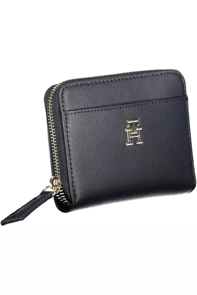 Blue Polyester Women Wallet - GLAMHUB BOUTIQUE 