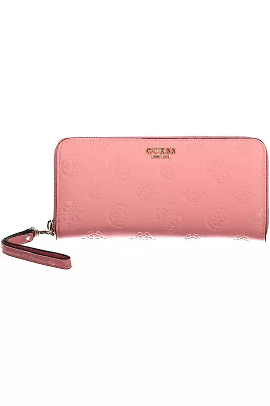 Pink Polyethylene Women Wallet - GLAMHUB BOUTIQUE 