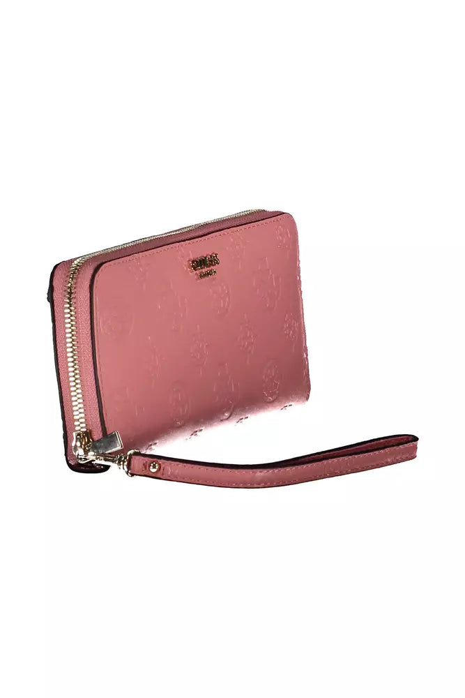 Pink Polyethylene Women Wallet - GLAMHUB BOUTIQUE 