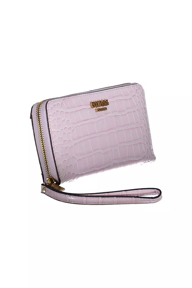 Pink Polyethylene Women Wallet - GLAMHUB BOUTIQUE 