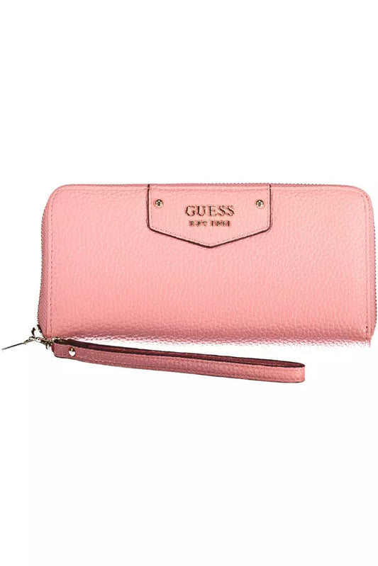 Pink Polyethylene Women Wallet - GLAMHUB BOUTIQUE 