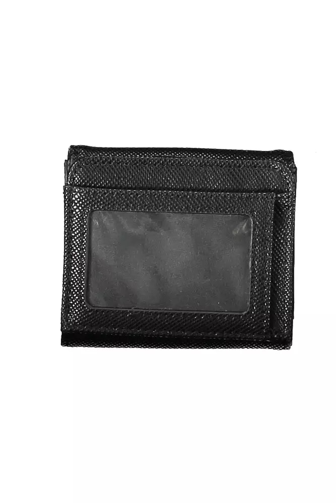 Black Polyethylene Women Wallet - GLAMHUB BOUTIQUE 