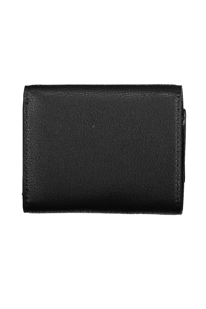 Black Polyester Women Wallet - GLAMHUB BOUTIQUE 