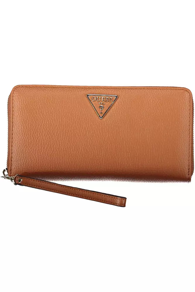 Brown Polyethylene Women Wallet - GLAMHUB BOUTIQUE 