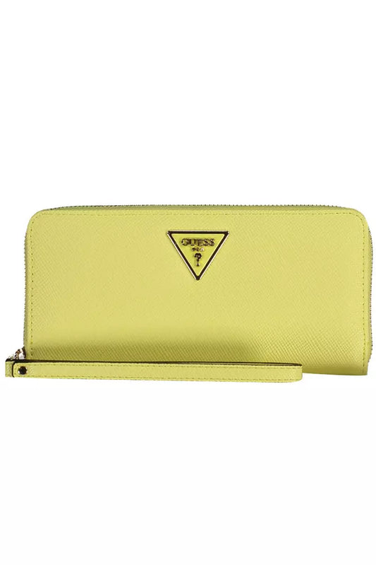 Yellow Polyethylene Women Wallet - GLAMHUB BOUTIQUE 