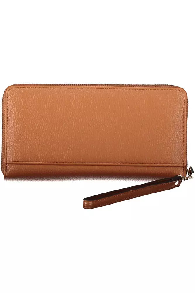 Brown Polyethylene Women Wallet - GLAMHUB BOUTIQUE 