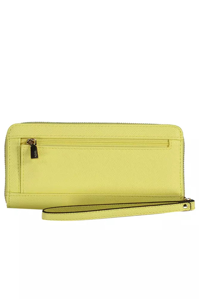 Yellow Polyethylene Women Wallet - GLAMHUB BOUTIQUE 