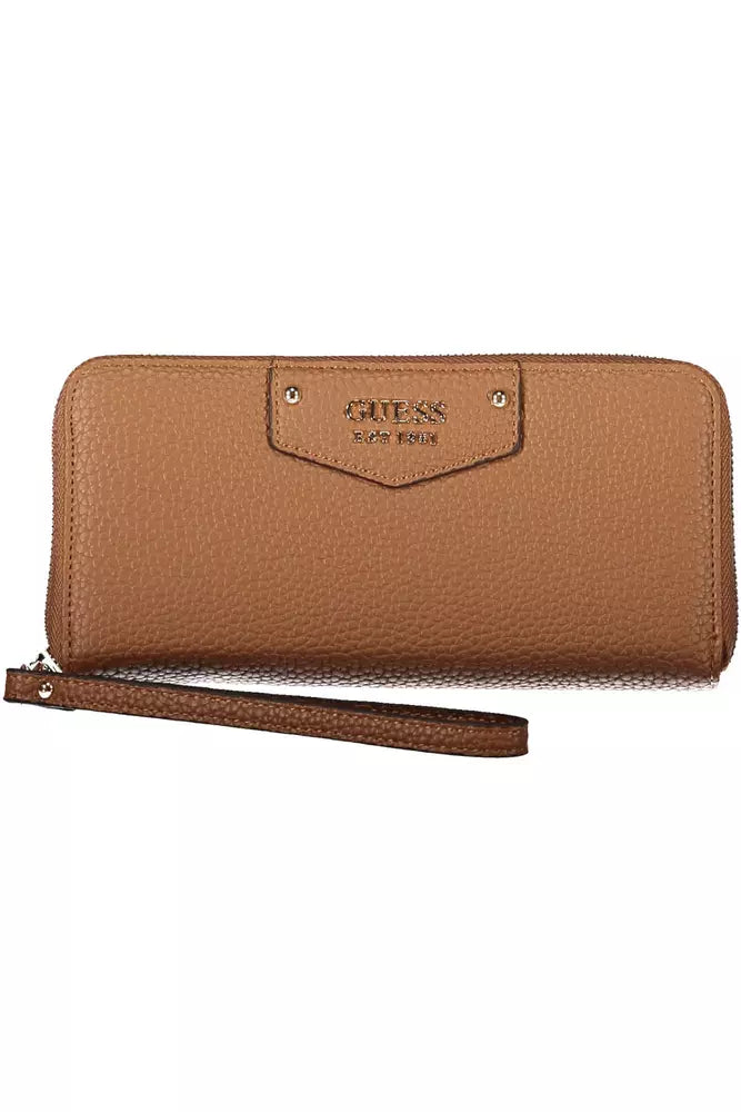 Brown Polyethylene Women Wallet - GLAMHUB BOUTIQUE 