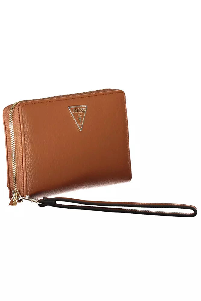 Brown Polyethylene Women Wallet - GLAMHUB BOUTIQUE 