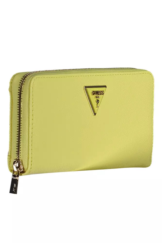 Yellow Polyethylene Women Wallet - GLAMHUB BOUTIQUE 