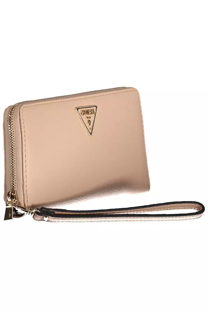 Pink Polyethylene Women Wallet - GLAMHUB BOUTIQUE 