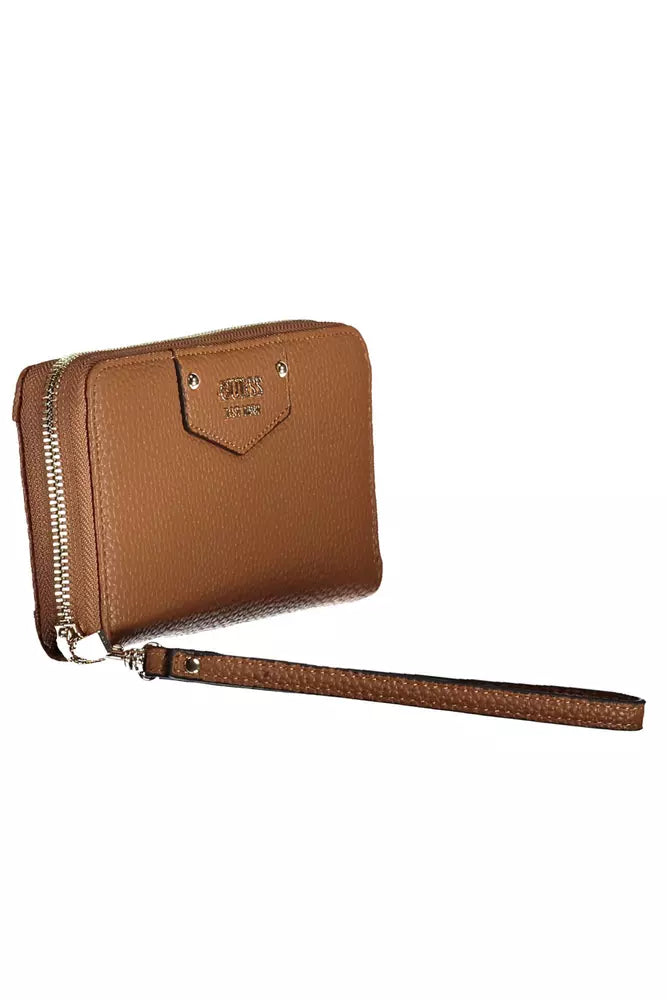 Brown Polyethylene Women Wallet - GLAMHUB BOUTIQUE 