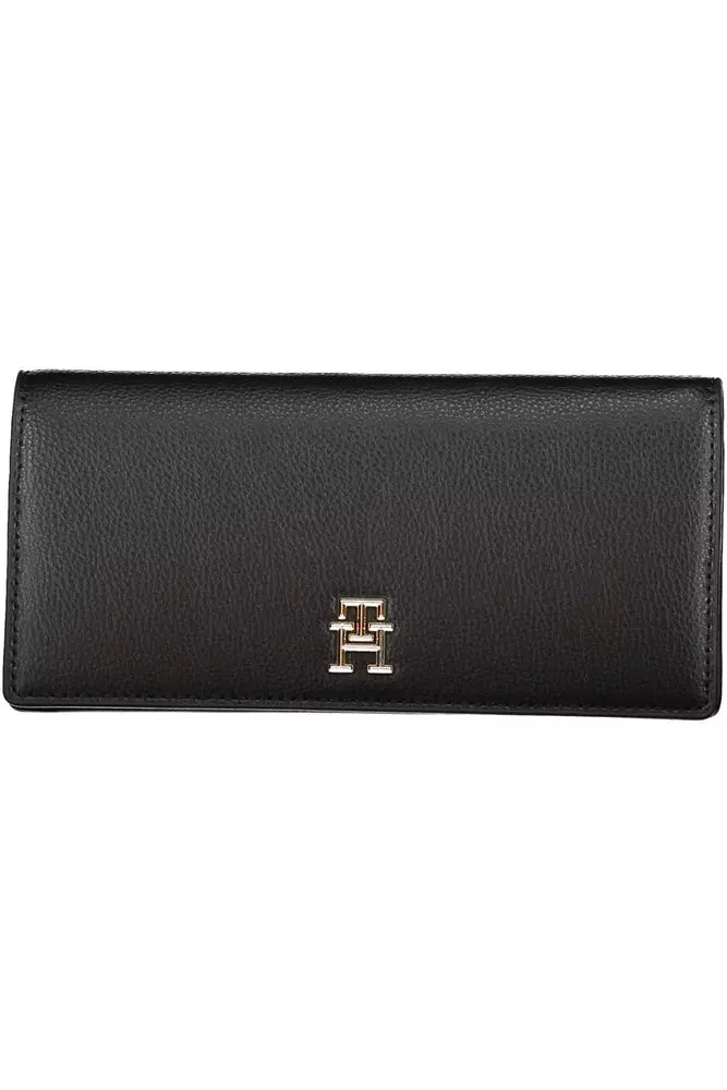 Black Polyethylene Women Wallet - GLAMHUB BOUTIQUE 