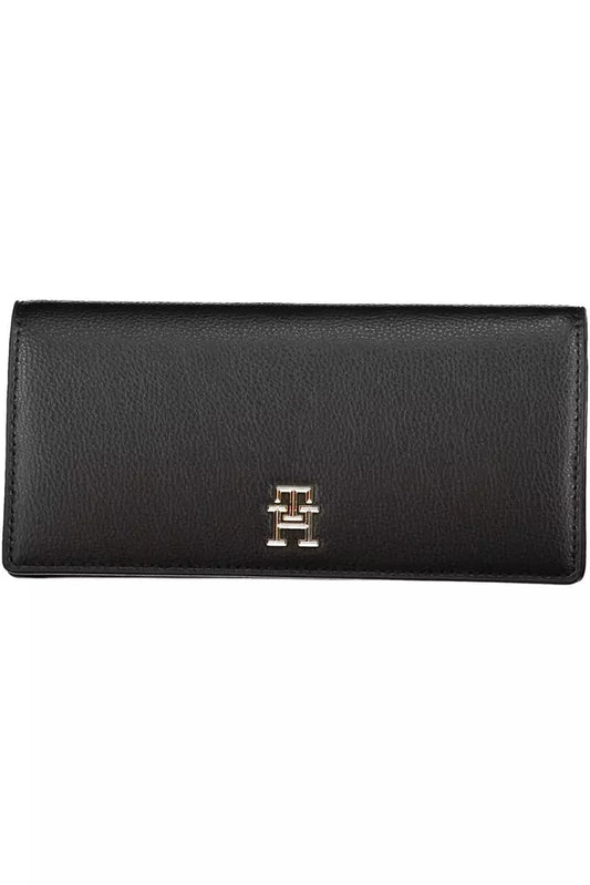 Black Polyethylene Women Wallet - GLAMHUB BOUTIQUE 