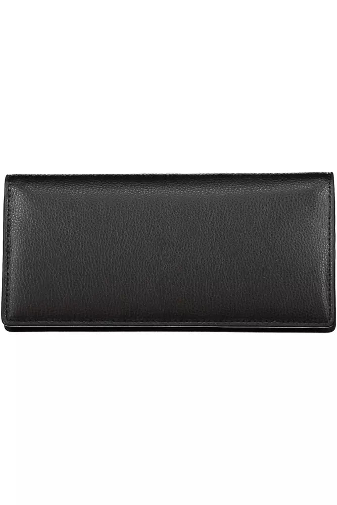 Black Polyethylene Women Wallet - GLAMHUB BOUTIQUE 