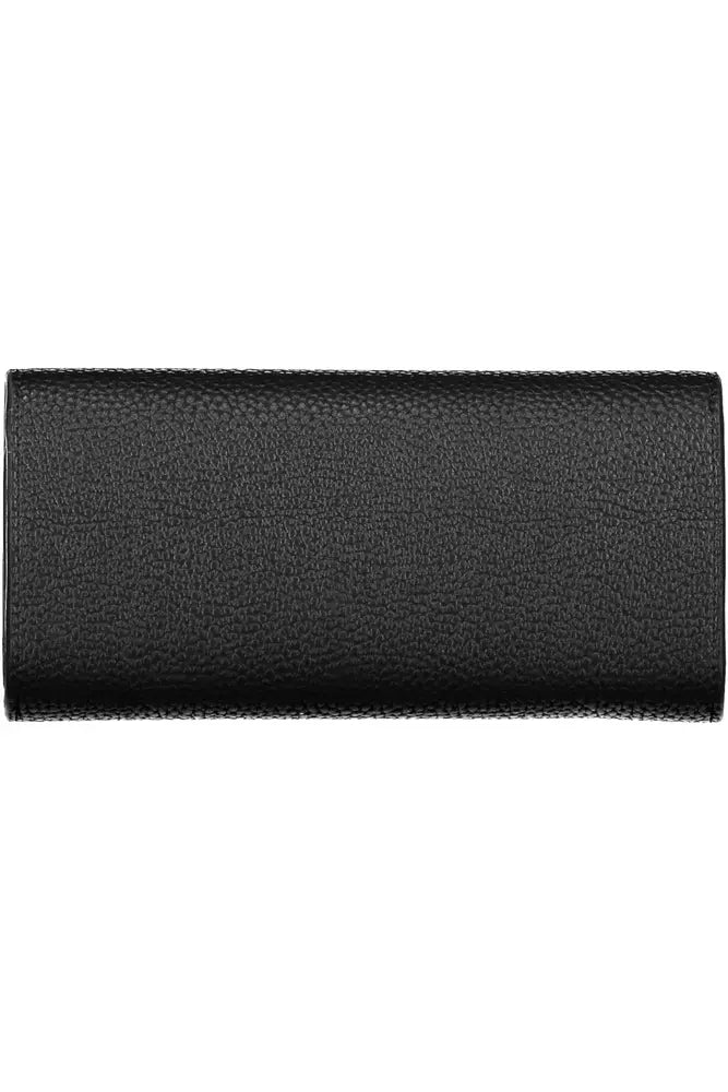 Black Polyethylene Women Wallet - GLAMHUB BOUTIQUE 