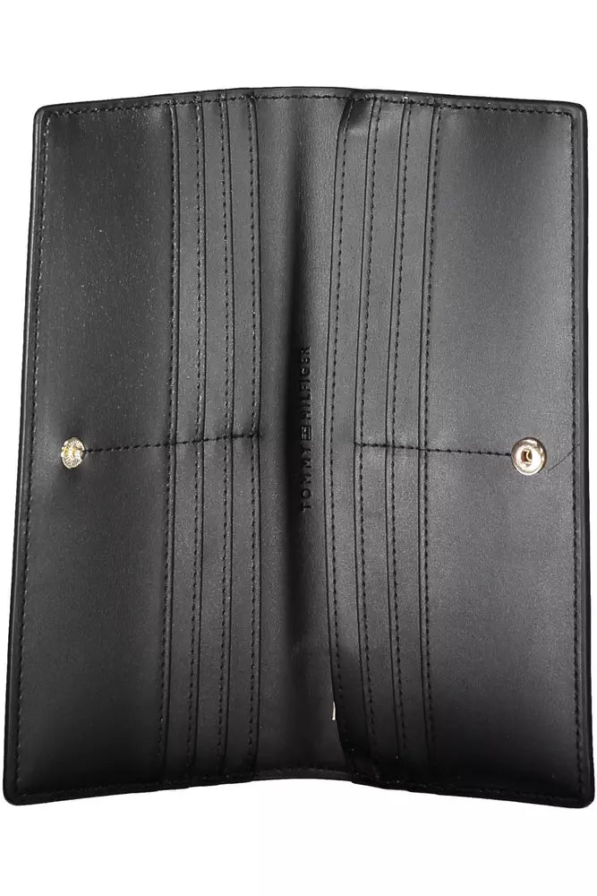 Black Polyethylene Women Wallet - GLAMHUB BOUTIQUE 