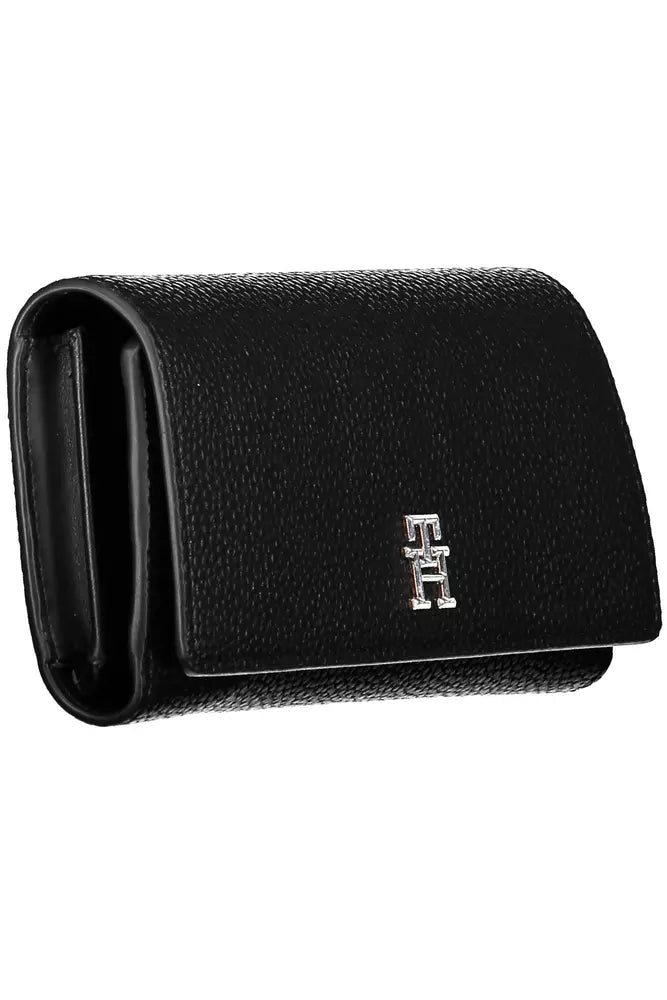 Black Polyethylene Women Wallet - GLAMHUB BOUTIQUE 