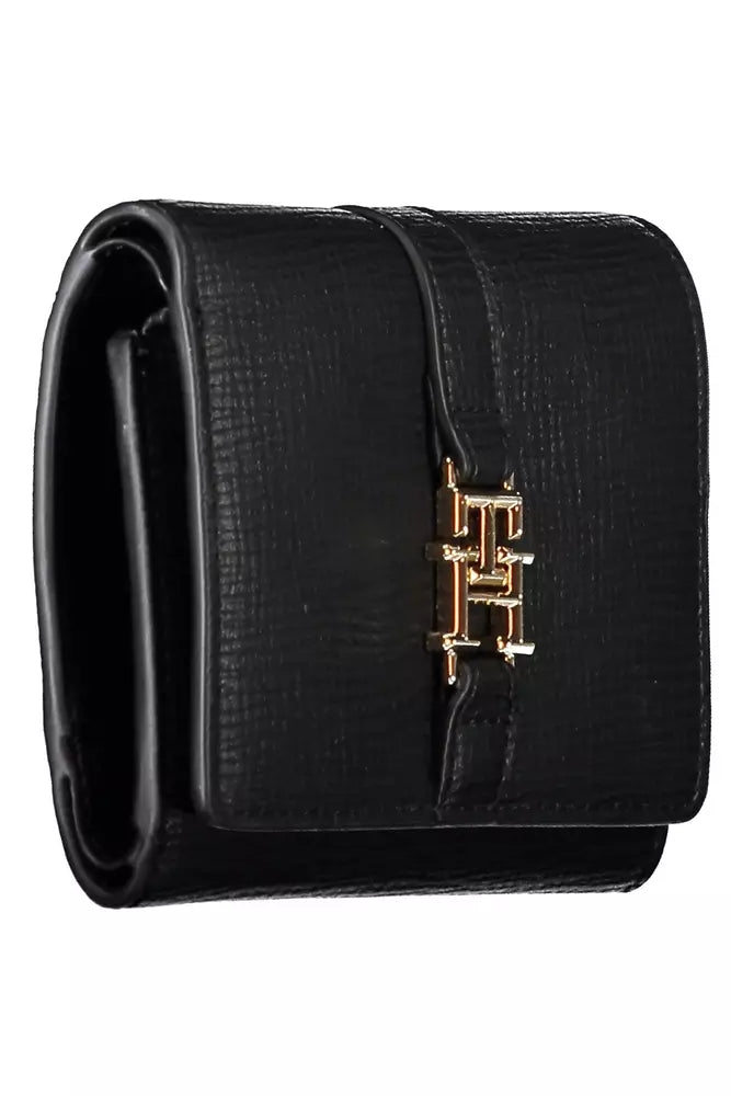 Black Polyethylene Women Wallet - GLAMHUB BOUTIQUE 