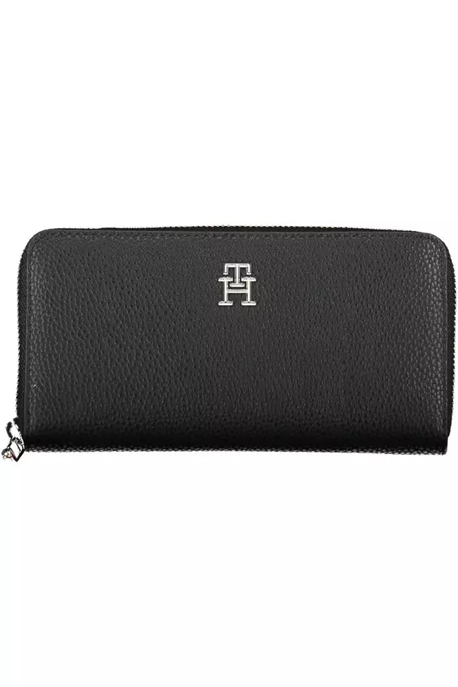 Black Polyethylene Women Wallet - GLAMHUB BOUTIQUE 