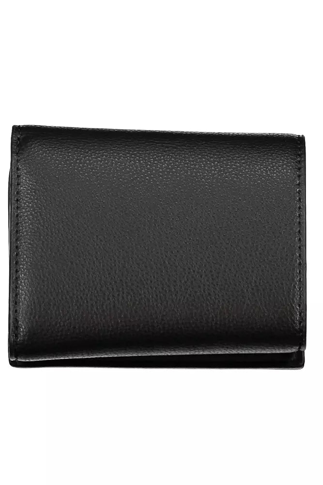 Black Polyethylene Women Wallet - GLAMHUB BOUTIQUE 