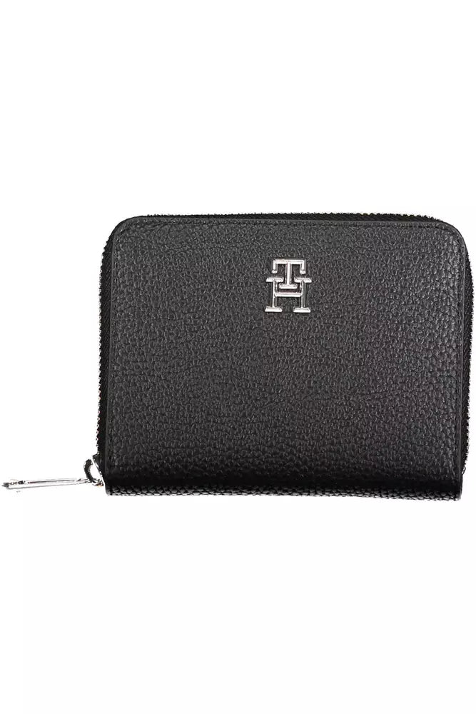 Black Polyethylene Women Wallet - GLAMHUB BOUTIQUE 