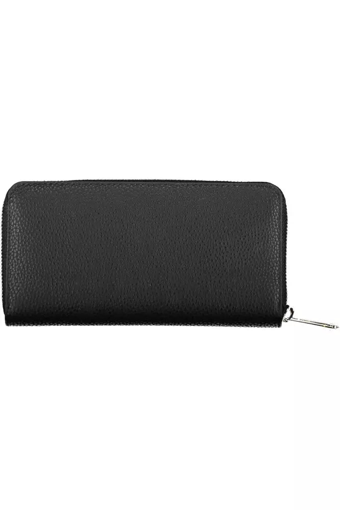 Black Polyethylene Women Wallet - GLAMHUB BOUTIQUE 