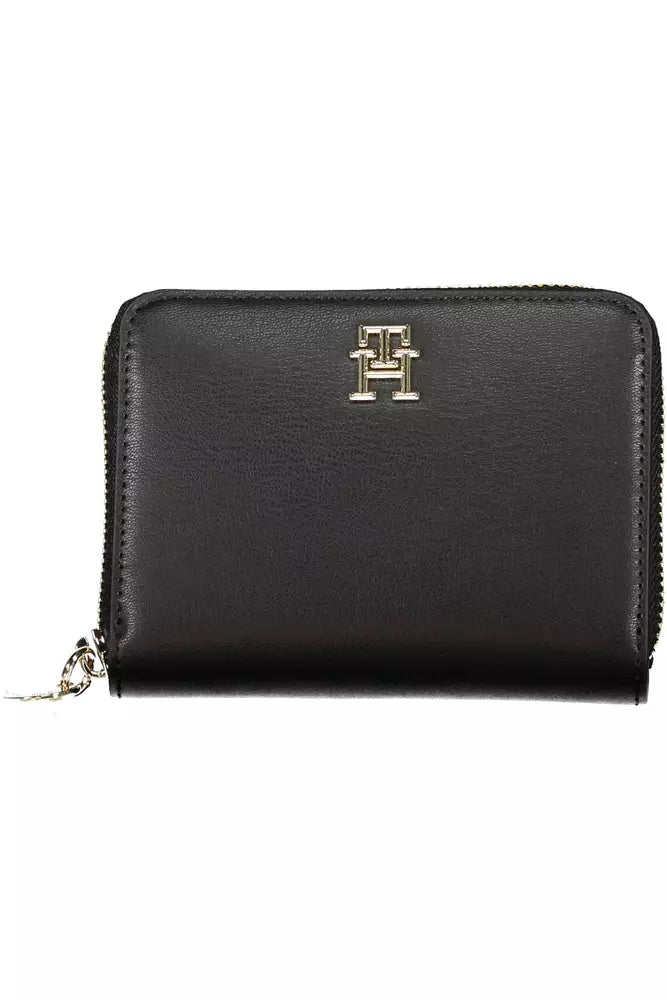 Black Polyethylene Women Wallet - GLAMHUB BOUTIQUE 