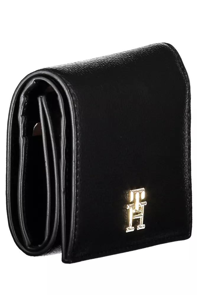 Black Polyethylene Women Wallet - GLAMHUB BOUTIQUE 