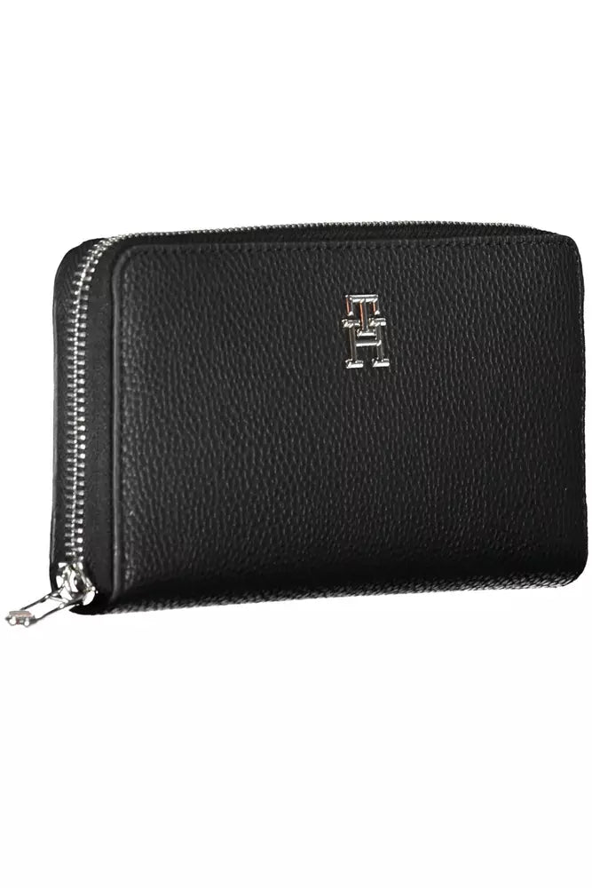 Black Polyethylene Women Wallet - GLAMHUB BOUTIQUE 