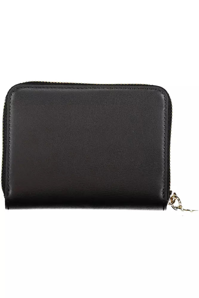 Black Polyethylene Women Wallet - GLAMHUB BOUTIQUE 