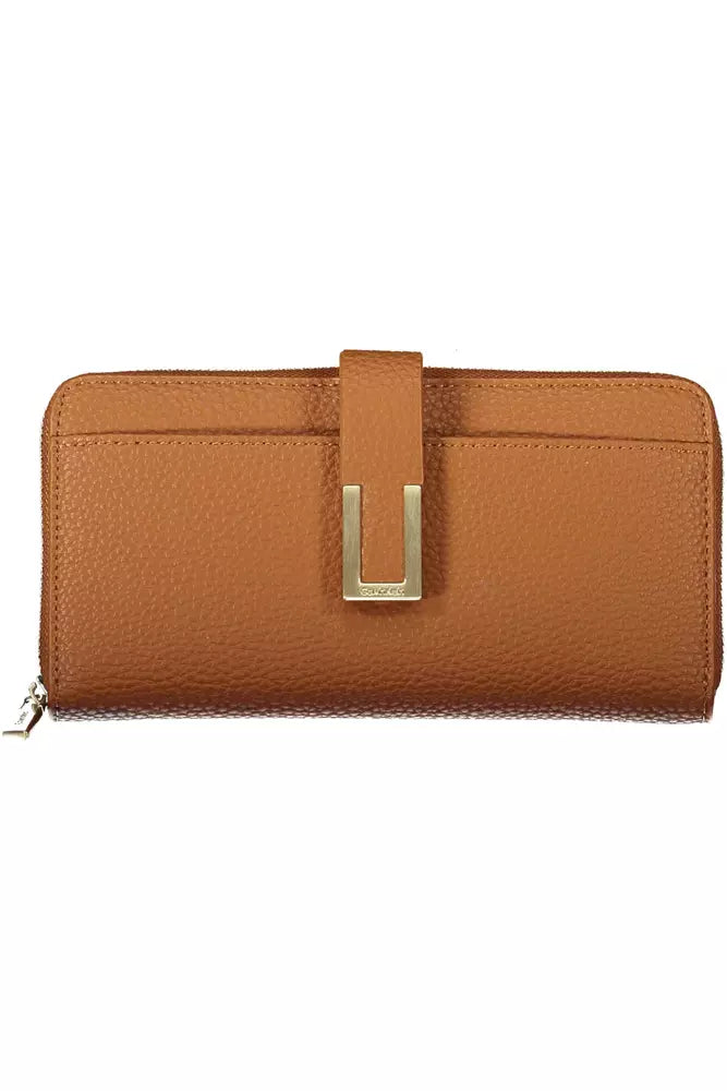 Brown Polyester Women Wallet - GLAMHUB BOUTIQUE 