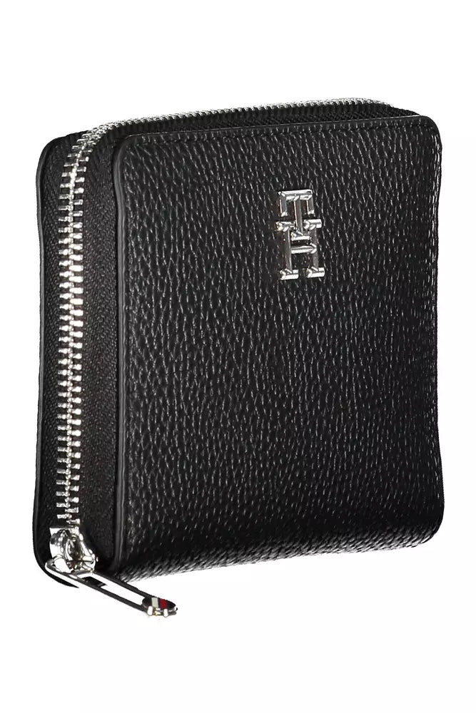 Black Polyethylene Women Wallet - GLAMHUB BOUTIQUE 