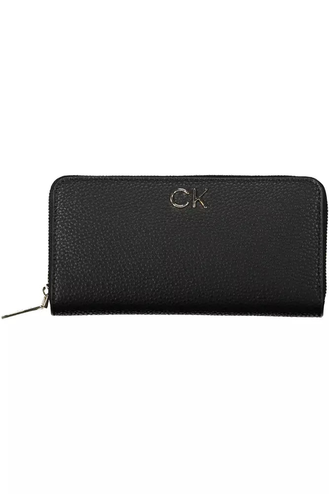 Black Polyester Women Wallet - GLAMHUB BOUTIQUE 