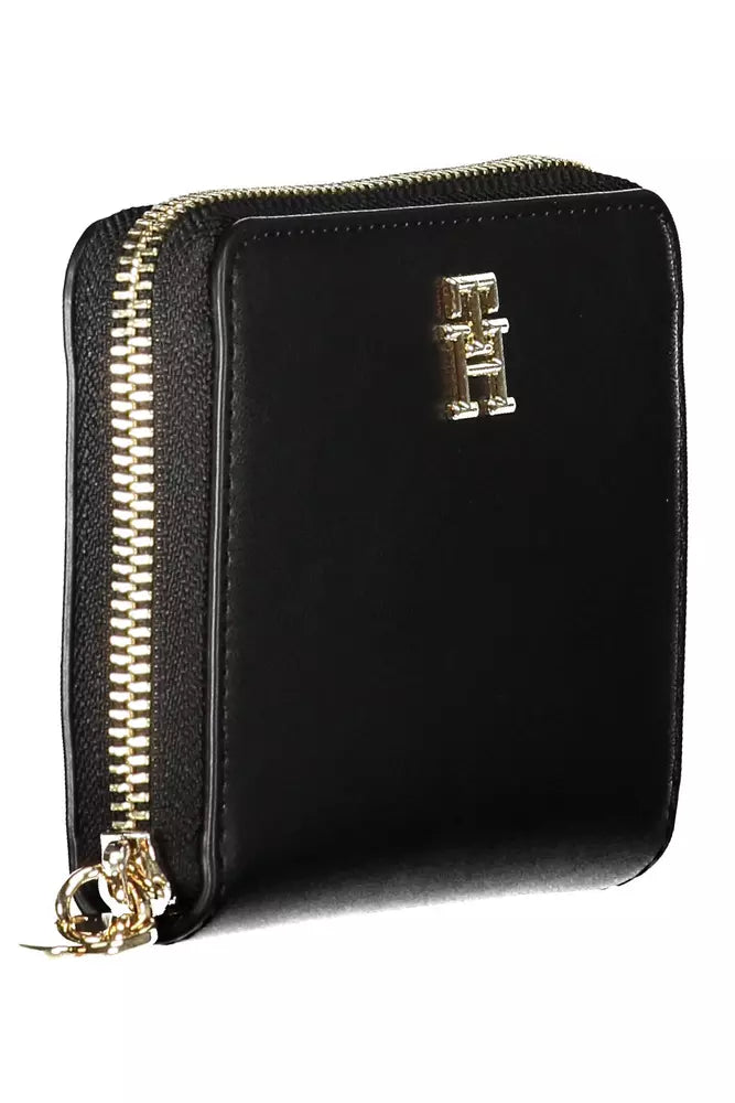 Black Polyethylene Women Wallet - GLAMHUB BOUTIQUE 