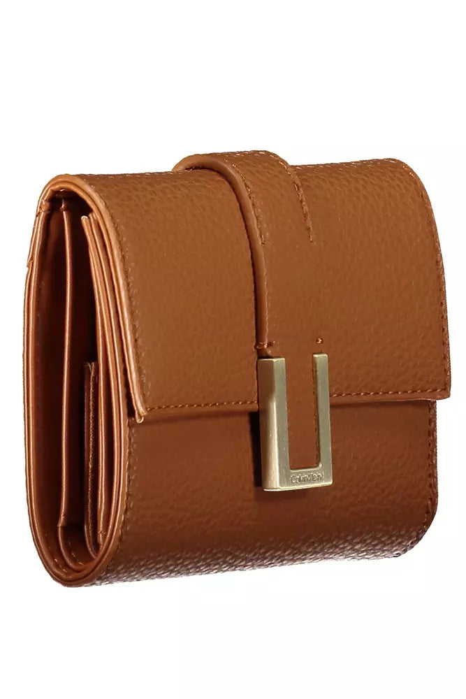 Brown Polyester Women Wallet - GLAMHUB BOUTIQUE 