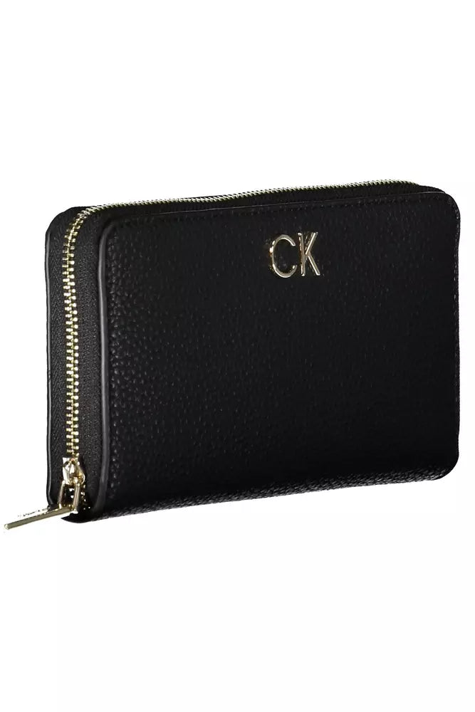 Black Polyester Women Wallet - GLAMHUB BOUTIQUE 