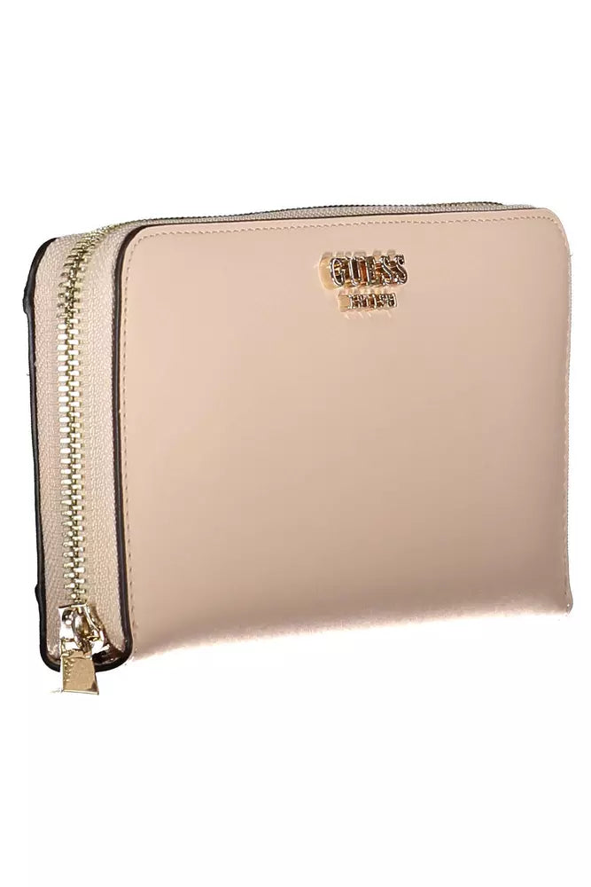 Pink Polyethylene Women Wallet - GLAMHUB BOUTIQUE 