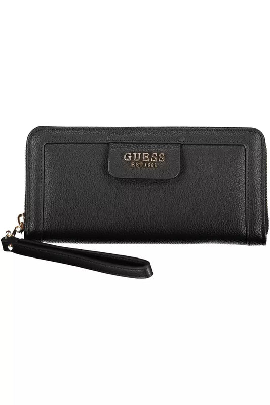 Black Polyethylene Women Wallet - GLAMHUB BOUTIQUE 