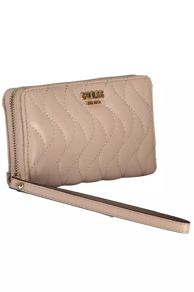 Pink Polyethylene Women Wallet - GLAMHUB BOUTIQUE 