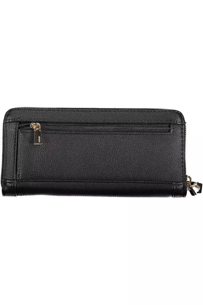 Black Polyethylene Women Wallet - GLAMHUB BOUTIQUE 